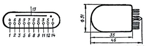 ИН-4 индикатор тлеющего разряда фото 2
